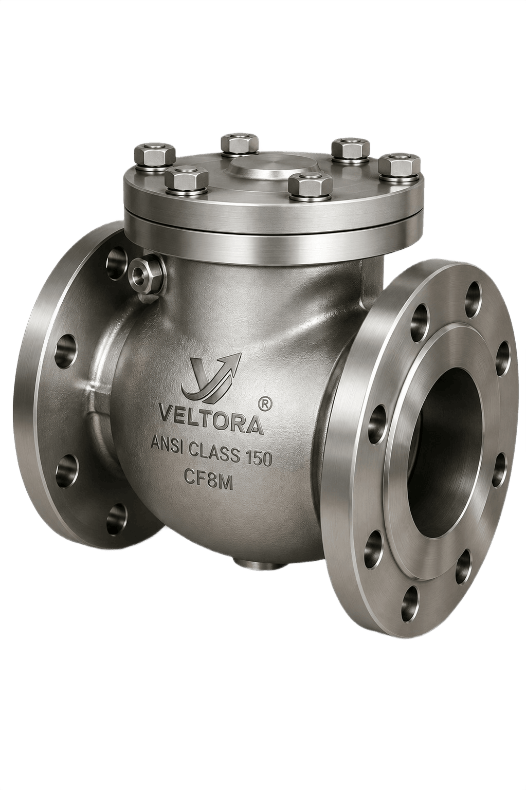 Industrial check valve for precise flow control applications